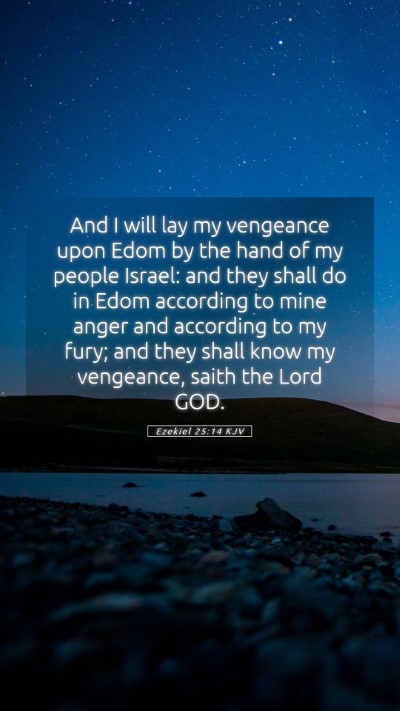 Picture 05 - Ezekiel 25:14 KJV Mobile Phone Wallpaper - And I will lay my vengeance upon Edom by the hand - Mobile Bible Verse Wallpaper
