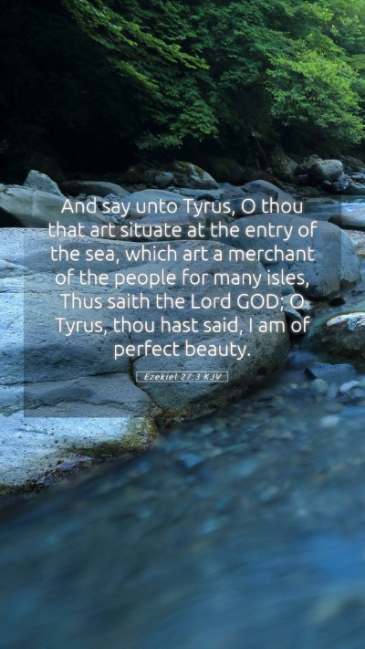 Picture 05 - Ezekiel 27:3 KJV Mobile Phone Wallpaper - And say unto Tyrus, O thou that art situate at - Mobile Bible Verse Wallpaper