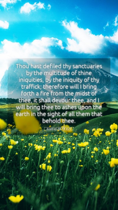 Picture 05 - Ezekiel 28:18 KJV Mobile Phone Wallpaper - Thou hast defiled thy sanctuaries by the - Mobile Bible Verse Wallpaper