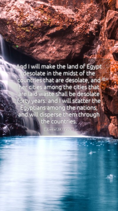 Picture 05 - Ezekiel 29:12 KJV Mobile Phone Wallpaper - And I will make the land of Egypt desolate in the - Mobile Bible Verse Wallpaper