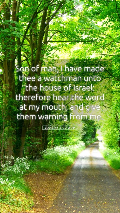 Picture 05 - Ezekiel 3:17 KJV Mobile Phone Wallpaper - Son of man, I have made thee a watchman unto the - Mobile Bible Verse Wallpaper