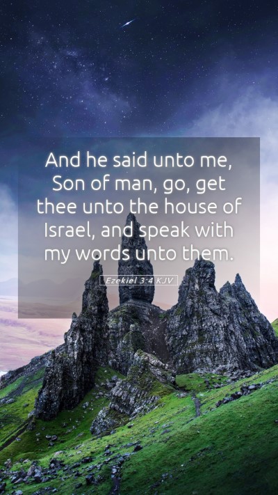 Picture 05 - Ezekiel 3:4 KJV Mobile Phone Wallpaper - And he said unto me, Son of man, go, get thee - Mobile Bible Verse Wallpaper