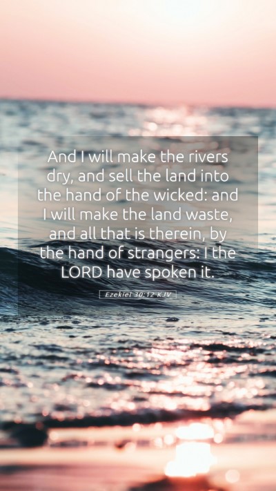 Picture 05 - Ezekiel 30:12 KJV Mobile Phone Wallpaper - And I will make the rivers dry, and sell the land - Mobile Bible Verse Wallpaper