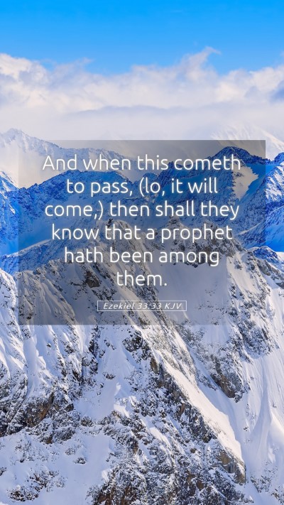 Picture 05 - Ezekiel 33:33 KJV Mobile Phone Wallpaper - And when this cometh to pass, (lo, it will come,) - Mobile Bible Verse Wallpaper