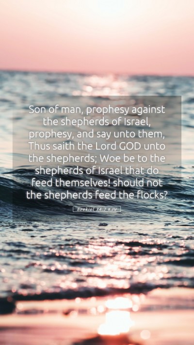 Picture 05 - Ezekiel 34:2 KJV Mobile Phone Wallpaper - Son of man, prophesy against the shepherds of - Mobile Bible Verse Wallpaper