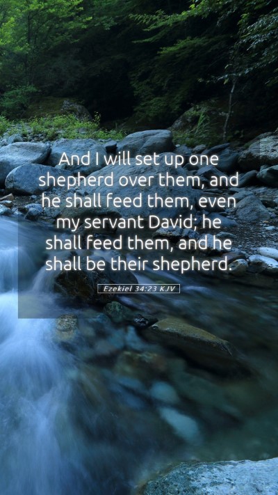 Picture 05 - Ezekiel 34:23 KJV Mobile Phone Wallpaper - And I will set up one shepherd over them, and he - Mobile Bible Verse Wallpaper