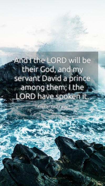 Picture 05 - Ezekiel 34:24 KJV Mobile Phone Wallpaper - And I the LORD will be their God, and my servant - Mobile Bible Verse Wallpaper