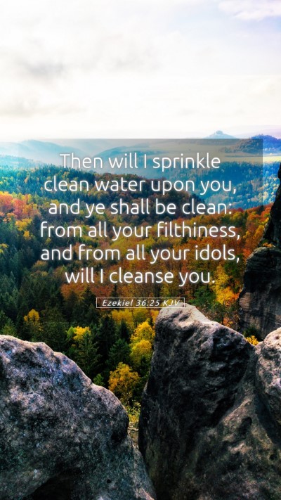 Picture 05 - Ezekiel 36:25 KJV Mobile Phone Wallpaper - Then will I sprinkle clean water upon you, and ye - Mobile Bible Verse Wallpaper