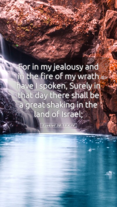 Picture 05 - Ezekiel 38:19 KJV Mobile Phone Wallpaper - For in my jealousy and in the fire of my wrath - Mobile Bible Verse Wallpaper