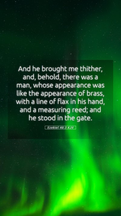Picture 05 - Ezekiel 40:3 KJV Mobile Phone Wallpaper - And he brought me thither, and, behold, there was - Mobile Bible Verse Wallpaper