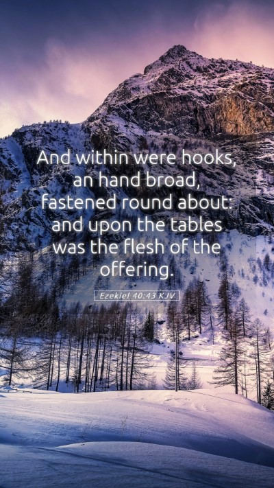 Picture 05 - Ezekiel 40:43 KJV Mobile Phone Wallpaper - And within were hooks, an hand broad, fastened - Mobile Bible Verse Wallpaper