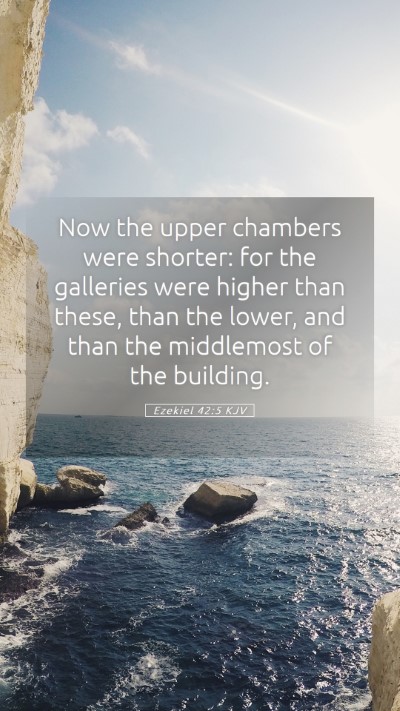 Picture 05 - Ezekiel 42:5 KJV Mobile Phone Wallpaper - Now the upper chambers were shorter: for the - Mobile Bible Verse Wallpaper