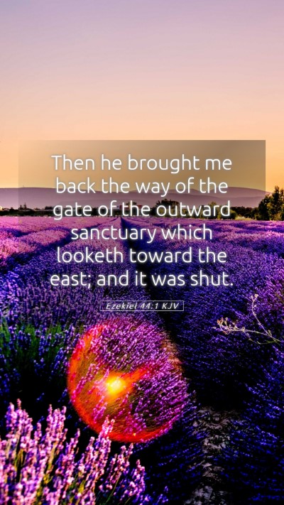 Picture 05 - Ezekiel 44:1 KJV Mobile Phone Wallpaper - Then he brought me back the way of the gate of - Mobile Bible Verse Wallpaper
