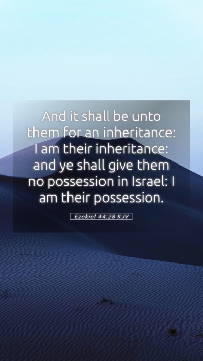 Picture 05 - Ezekiel 44:28 KJV Mobile Phone Wallpaper - And it shall be unto them for an inheritance: I - Mobile Bible Verse Wallpaper