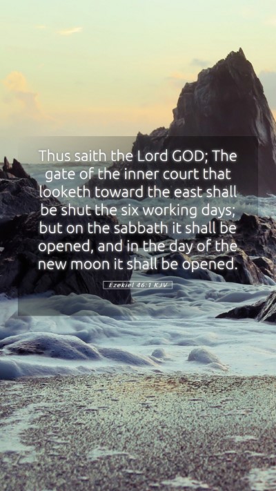 Picture 05 - Ezekiel 46:1 KJV Mobile Phone Wallpaper - Thus saith the Lord GOD; The gate of the inner - Mobile Bible Verse Wallpaper