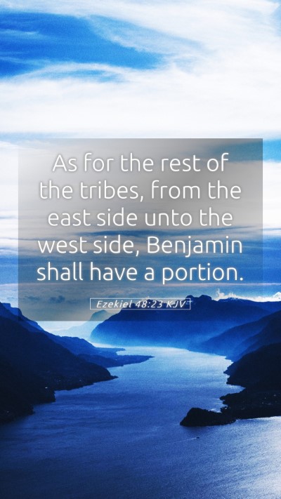 Picture 05 - Ezekiel 48:23 KJV Mobile Phone Wallpaper - As for the rest of the tribes, from the east side - Mobile Bible Verse Wallpaper