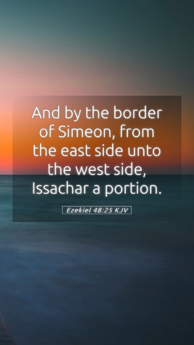 Picture 05 - Ezekiel 48:25 KJV Mobile Phone Wallpaper - And by the border of Simeon, from the east side - Mobile Bible Verse Wallpaper