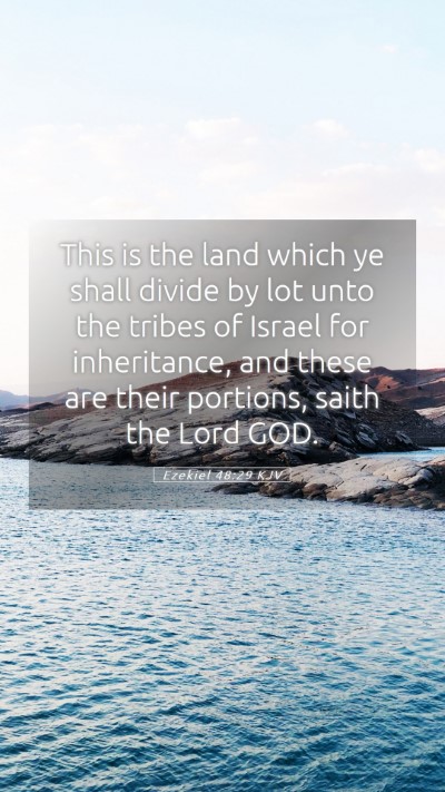 Picture 05 - Ezekiel 48:29 KJV Mobile Phone Wallpaper - This is the land which ye shall divide by lot - Mobile Bible Verse Wallpaper