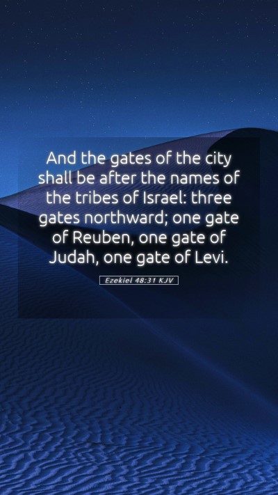 Picture 05 - Ezekiel 48:31 KJV Mobile Phone Wallpaper - And the gates of the city shall be after the - Mobile Bible Verse Wallpaper