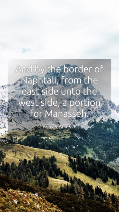 Picture 05 - Ezekiel 48:4 KJV Mobile Phone Wallpaper - And by the border of Naphtali, from the east side - Mobile Bible Verse Wallpaper