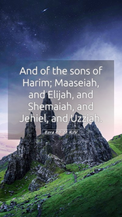 Picture 05 - Ezra 10:21 KJV Mobile Phone Wallpaper - And of the sons of Harim; Maaseiah, and Elijah, - Mobile Bible Verse Wallpaper