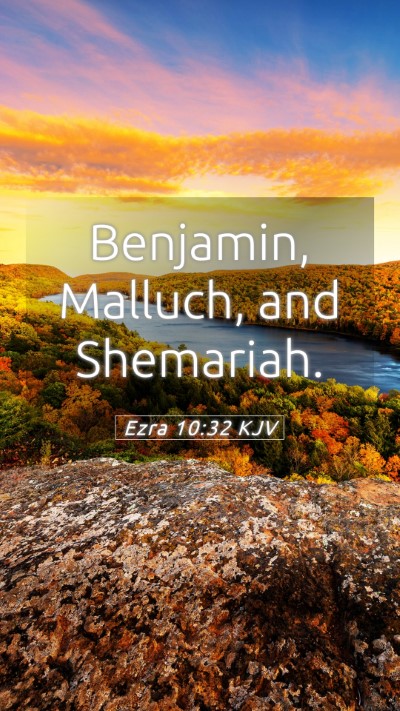 Picture 05 - Ezra 10:32 KJV Mobile Phone Wallpaper - Benjamin, Malluch, and - Mobile Bible Verse Wallpaper