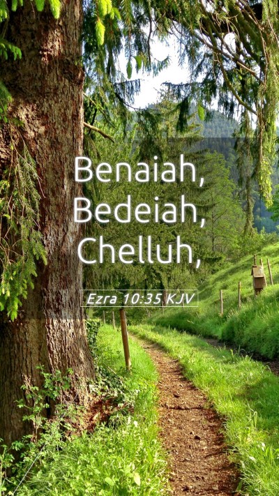 Picture 05 - Ezra 10:35 KJV Mobile Phone Wallpaper - Benaiah, Bedeiah, - Mobile Bible Verse Wallpaper