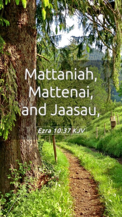 Picture 05 - Ezra 10:37 KJV Mobile Phone Wallpaper - Mattaniah, Mattenai, and - Mobile Bible Verse Wallpaper