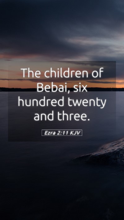 Picture 05 - Ezra 2:11 KJV Mobile Phone Wallpaper - The children of Bebai, six hundred twenty and - Mobile Bible Verse Wallpaper