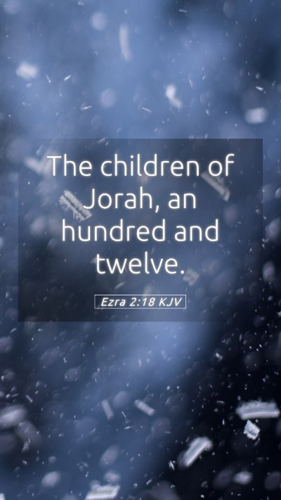 Picture 05 - Ezra 2:18 KJV Mobile Phone Wallpaper - The children of Jorah, an hundred and - Mobile Bible Verse Wallpaper