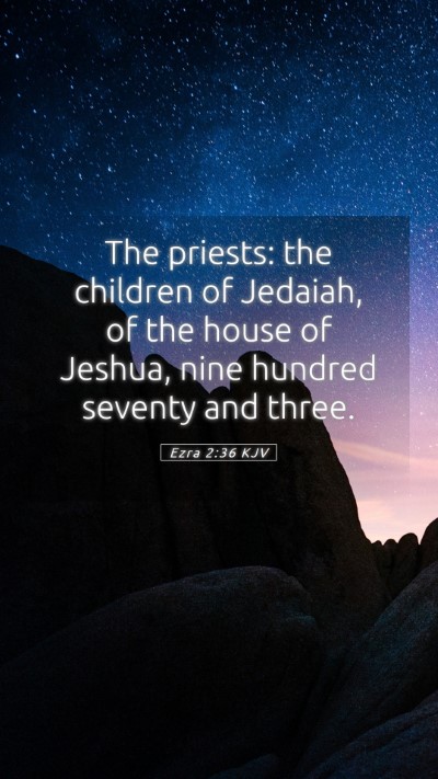 Picture 05 - Ezra 2:36 KJV Mobile Phone Wallpaper - The priests: the children of Jedaiah, of the - Mobile Bible Verse Wallpaper
