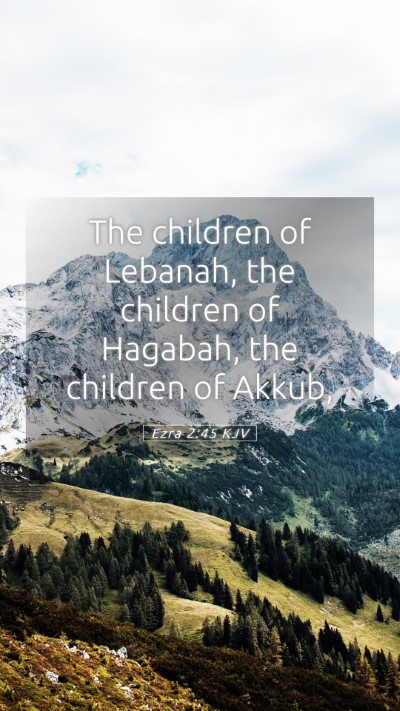 Picture 05 - Ezra 2:45 KJV Mobile Phone Wallpaper - The children of Lebanah, the children of Hagabah, - Mobile Bible Verse Wallpaper