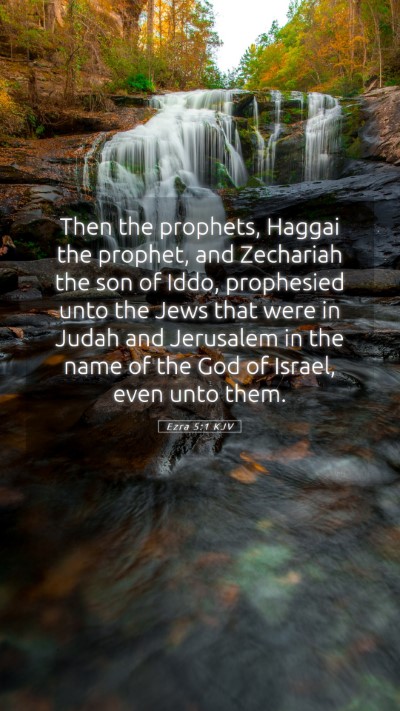 Picture 05 - Ezra 5:1 KJV Mobile Phone Wallpaper - Then the prophets, Haggai the prophet, and - Mobile Bible Verse Wallpaper