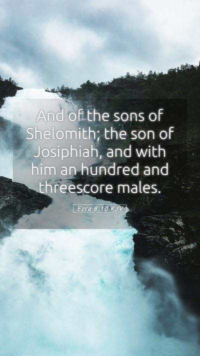 Picture 05 - Ezra 8:10 KJV Mobile Phone Wallpaper - And of the sons of Shelomith; the son of - Mobile Bible Verse Wallpaper