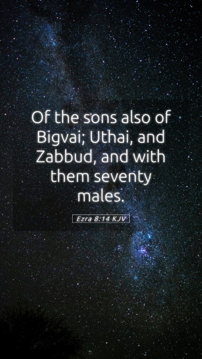 Picture 05 - Ezra 8:14 KJV Mobile Phone Wallpaper - Of the sons also of Bigvai; Uthai, and Zabbud, - Mobile Bible Verse Wallpaper
