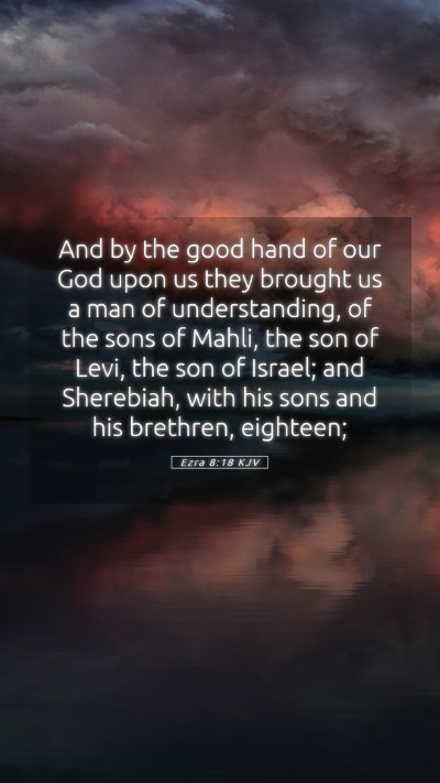 Picture 05 - Ezra 8:18 KJV Mobile Phone Wallpaper - And by the good hand of our God upon us they - Mobile Bible Verse Wallpaper