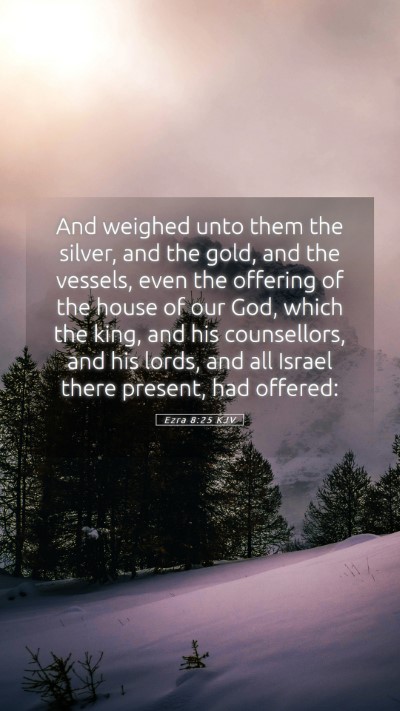 Picture 05 - Ezra 8:25 KJV Mobile Phone Wallpaper - And weighed unto them the silver, and the gold, - Mobile Bible Verse Wallpaper