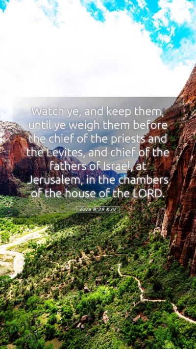 Picture 05 - Ezra 8:29 KJV Mobile Phone Wallpaper - Watch ye, and keep them, until ye weigh them - Mobile Bible Verse Wallpaper