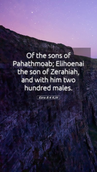 Picture 05 - Ezra 8:4 KJV Mobile Phone Wallpaper - Of the sons of Pahathmoab; Elihoenai the son of - Mobile Bible Verse Wallpaper