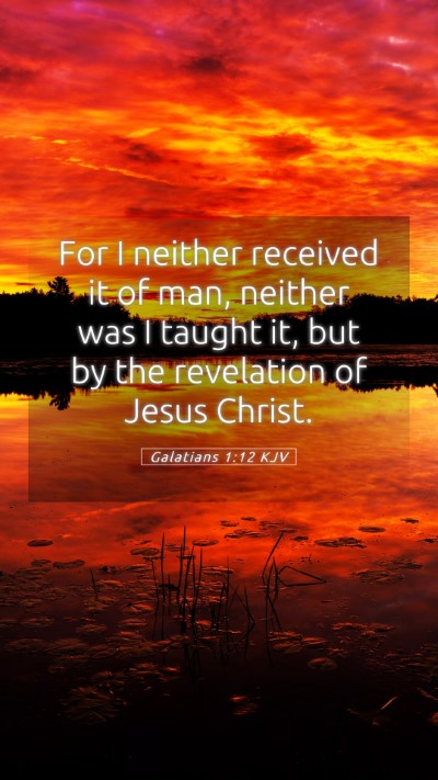 Picture 05 - Galatians 1:12 KJV Mobile Phone Wallpaper - For I neither received it of man, neither was I - Mobile Bible Verse Wallpaper