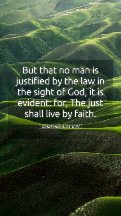 Picture 05 - Galatians 3:11 KJV Mobile Phone Wallpaper - But that no man is justified by the law in the - Mobile Bible Verse Wallpaper