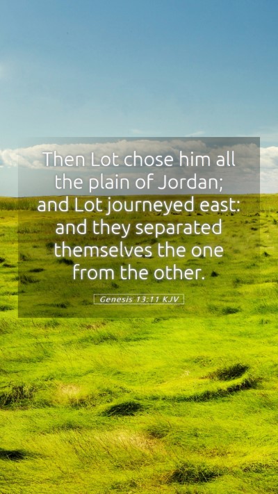 Picture 05 - Genesis 13:11 KJV Mobile Phone Wallpaper - Then Lot chose him all the plain of Jordan; and - Mobile Bible Verse Wallpaper