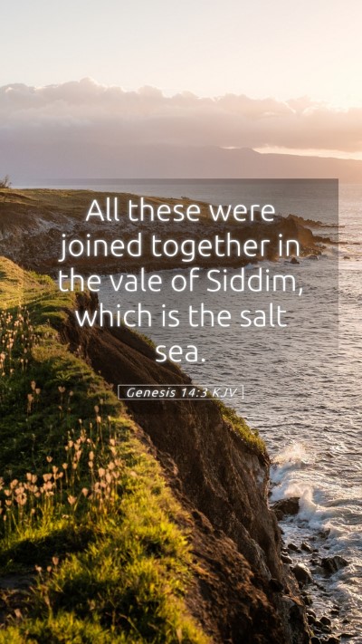 Picture 05 - Genesis 14:3 KJV Mobile Phone Wallpaper - All these were joined together in the vale of - Mobile Bible Verse Wallpaper