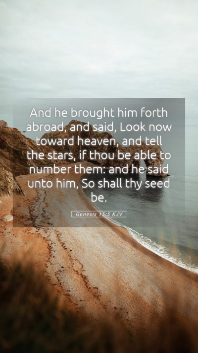 Picture 05 - Genesis 15:5 KJV Mobile Phone Wallpaper - And he brought him forth abroad, and said, Look - Mobile Bible Verse Wallpaper