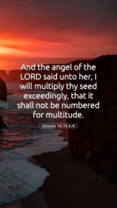 Picture 05 - Genesis 16:10 KJV Mobile Phone Wallpaper - And the angel of the LORD said unto her, I will - Mobile Bible Verse Wallpaper