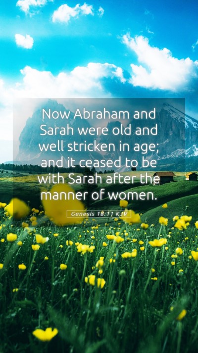 Picture 05 - Genesis 18:11 KJV Mobile Phone Wallpaper - Now Abraham and Sarah were old and well stricken - Mobile Bible Verse Wallpaper
