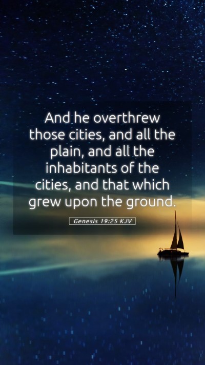 Picture 05 - Genesis 19:25 KJV Mobile Phone Wallpaper - And he overthrew those cities, and all the plain, - Mobile Bible Verse Wallpaper