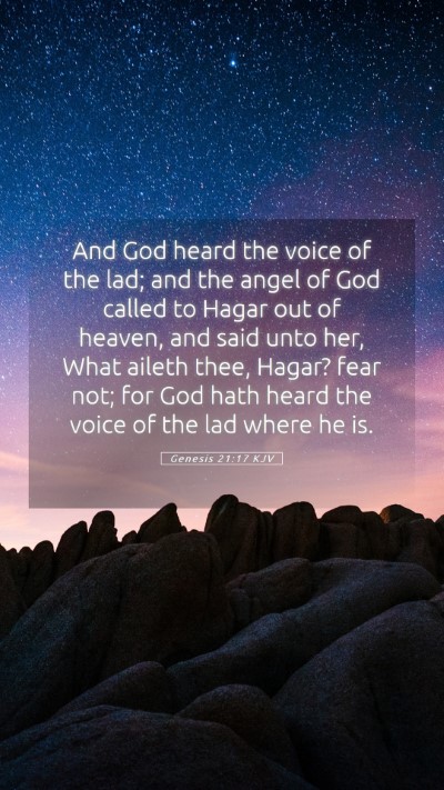 Picture 05 - Genesis 21:17 KJV Mobile Phone Wallpaper - And God heard the voice of the lad; and the angel - Mobile Bible Verse Wallpaper