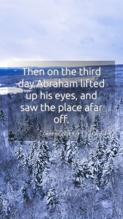 Picture 05 - Genesis 22:4 KJV Mobile Phone Wallpaper - Then on the third day Abraham lifted up his eyes, - Mobile Bible Verse Wallpaper