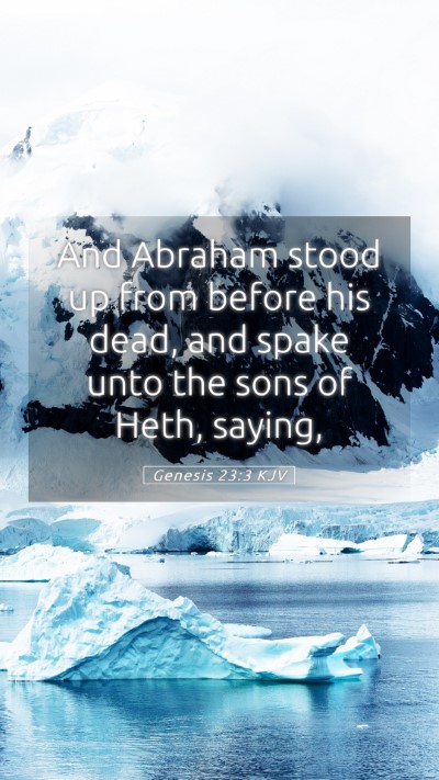 Picture 05 - Genesis 23:3 KJV Mobile Phone Wallpaper - And Abraham stood up from before his dead, and - Mobile Bible Verse Wallpaper